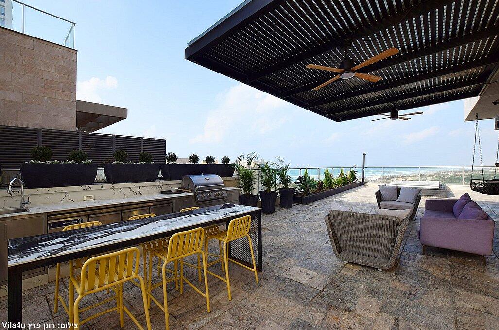 סי וויו פנטהאוז - Sea View Penthouse מרכז  4  נופש - וי פור ויקיישן - V for Vacation