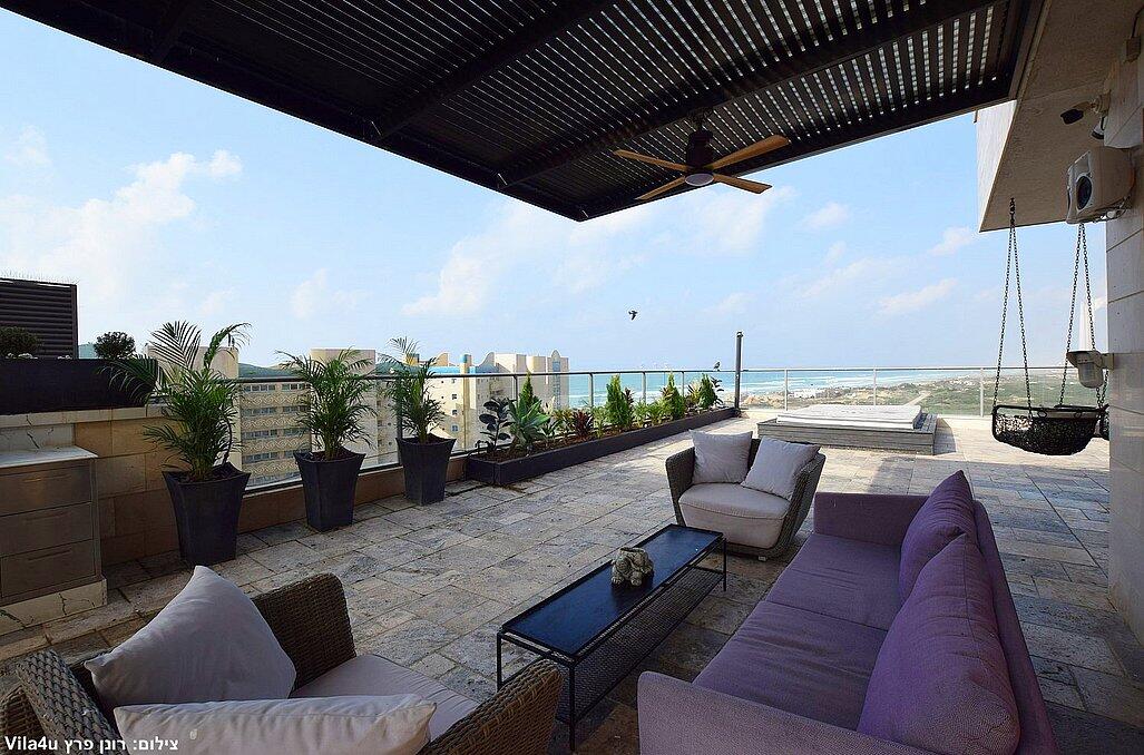 סי וויו פנטהאוז - Sea View Penthouse מרכז  11  נופש - וי פור ויקיישן - V for Vacation